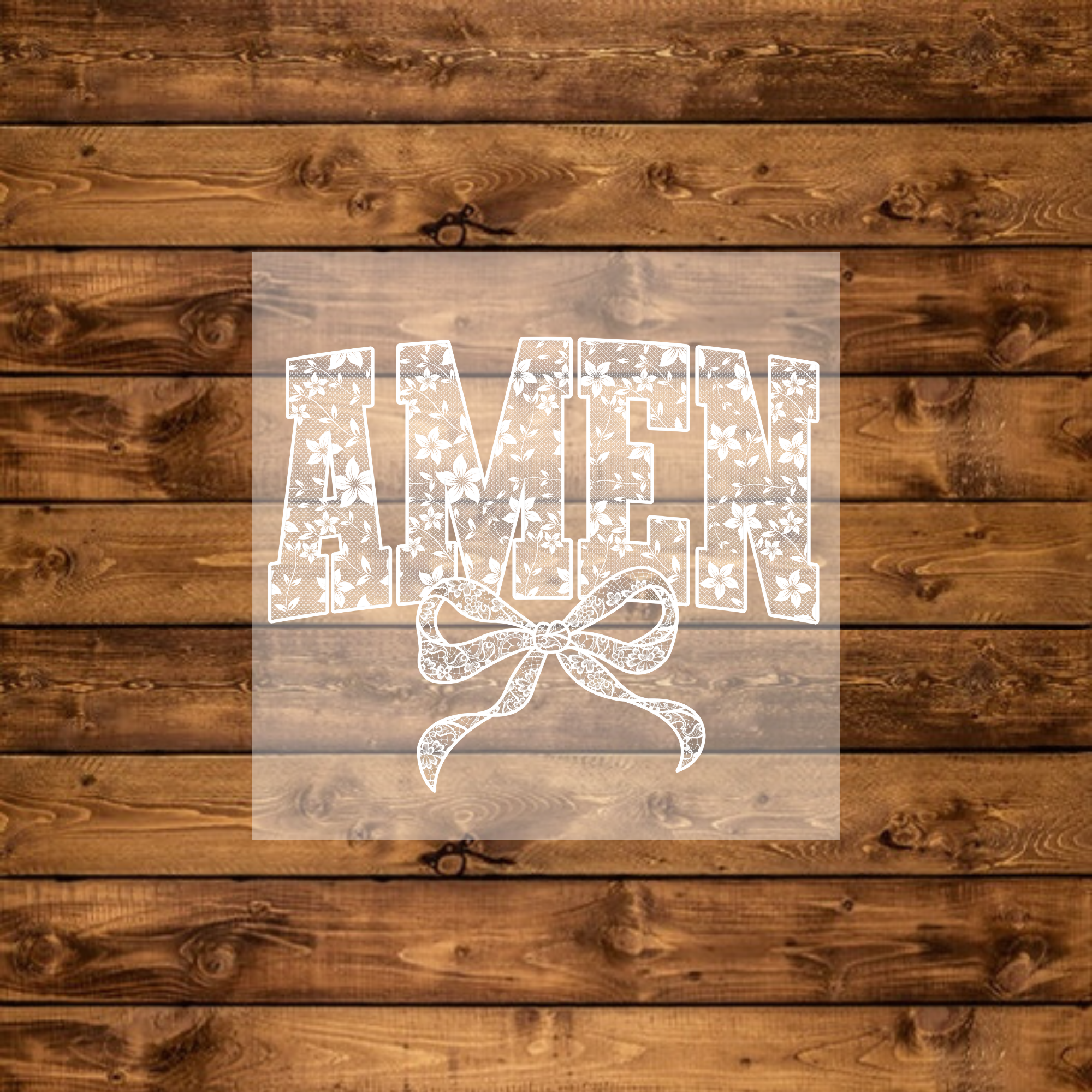 Amen Lace Bow - DTF Transfer