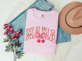 “Mama” Pink Floral Cherry- DTF Transfer