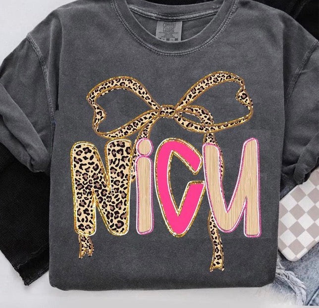 Coquette Leopard NICU - Women’s Graphic Tee