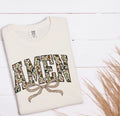 “Amen” Preppy Bow & Camo  - DTF Transfer