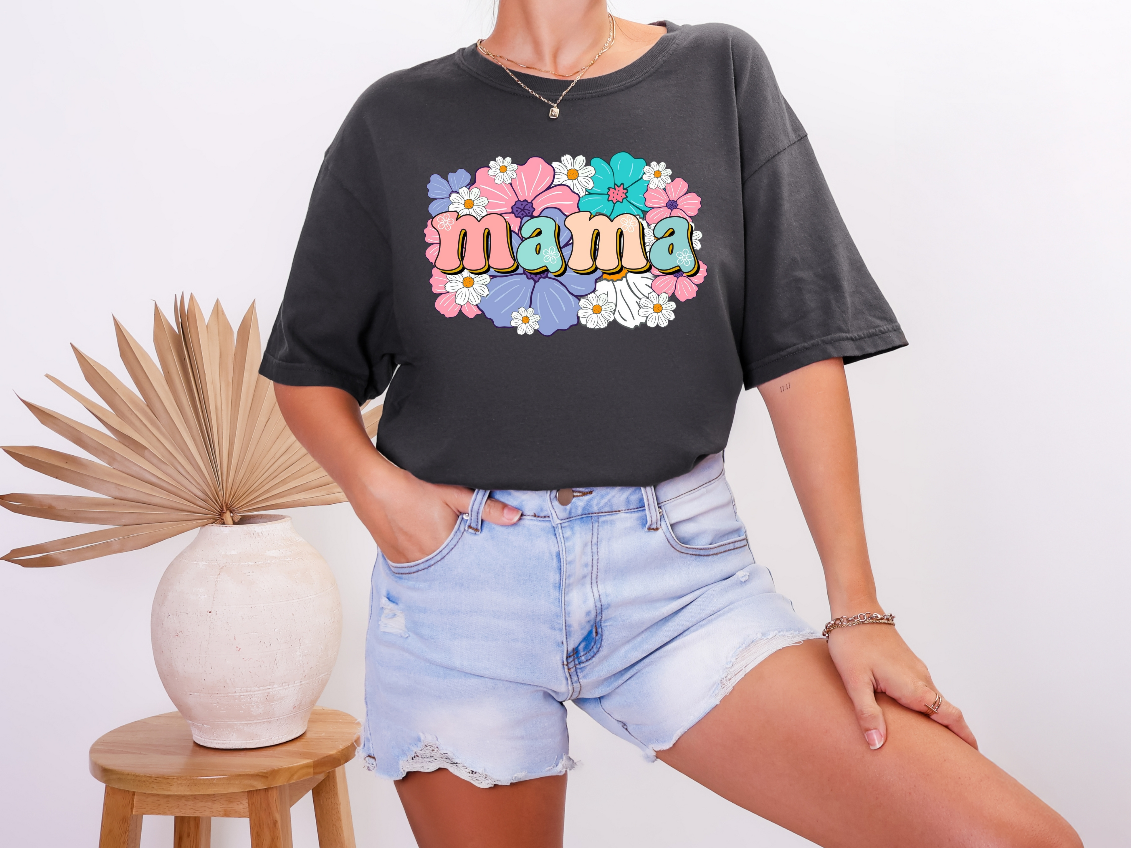 “Mama” Retro Floral- DTF Transfer