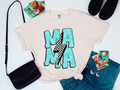 “Mama” Turquoise- DTF Transfer