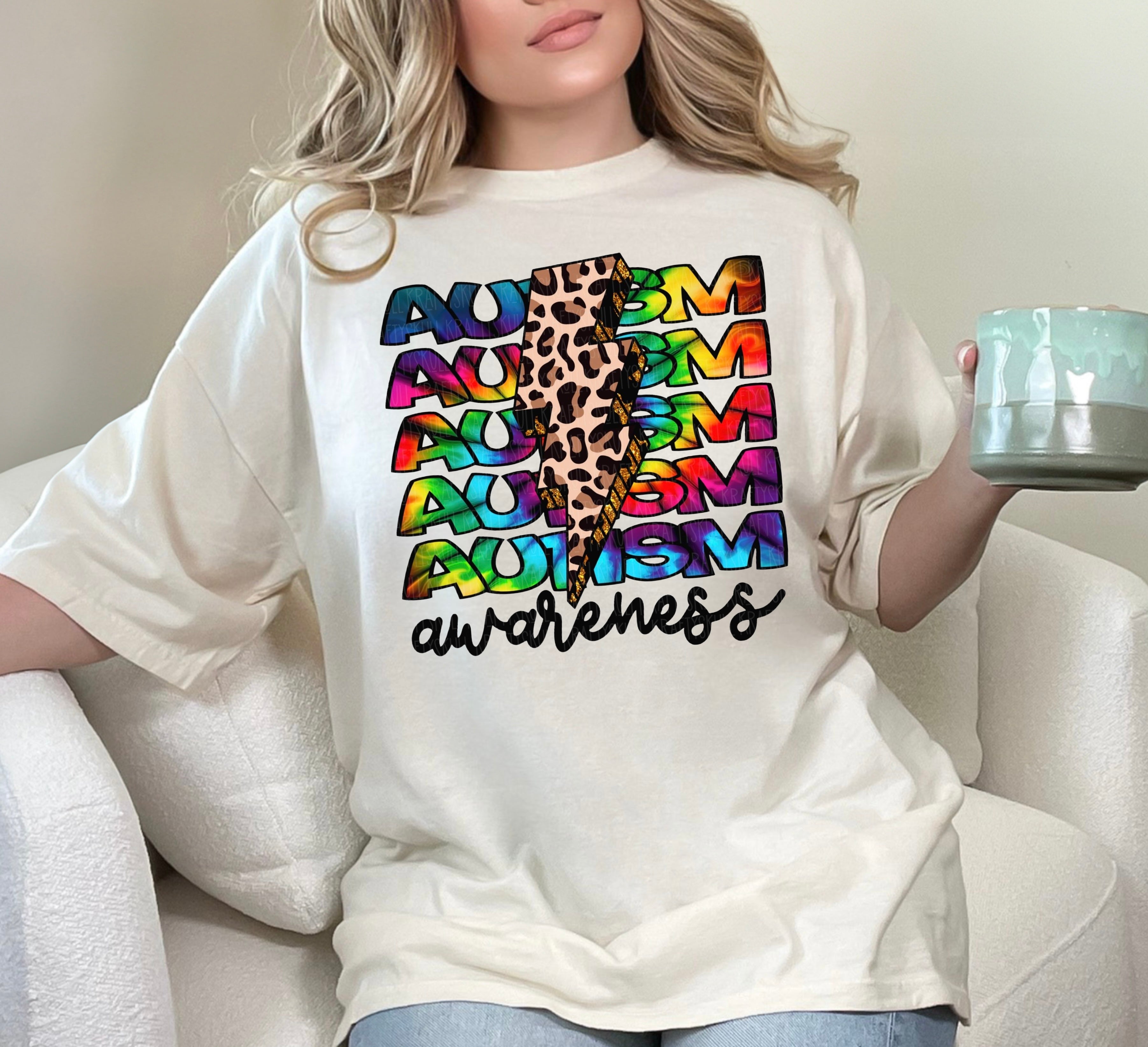 “Autism Awareness” Tie Dye - DTF Transfer