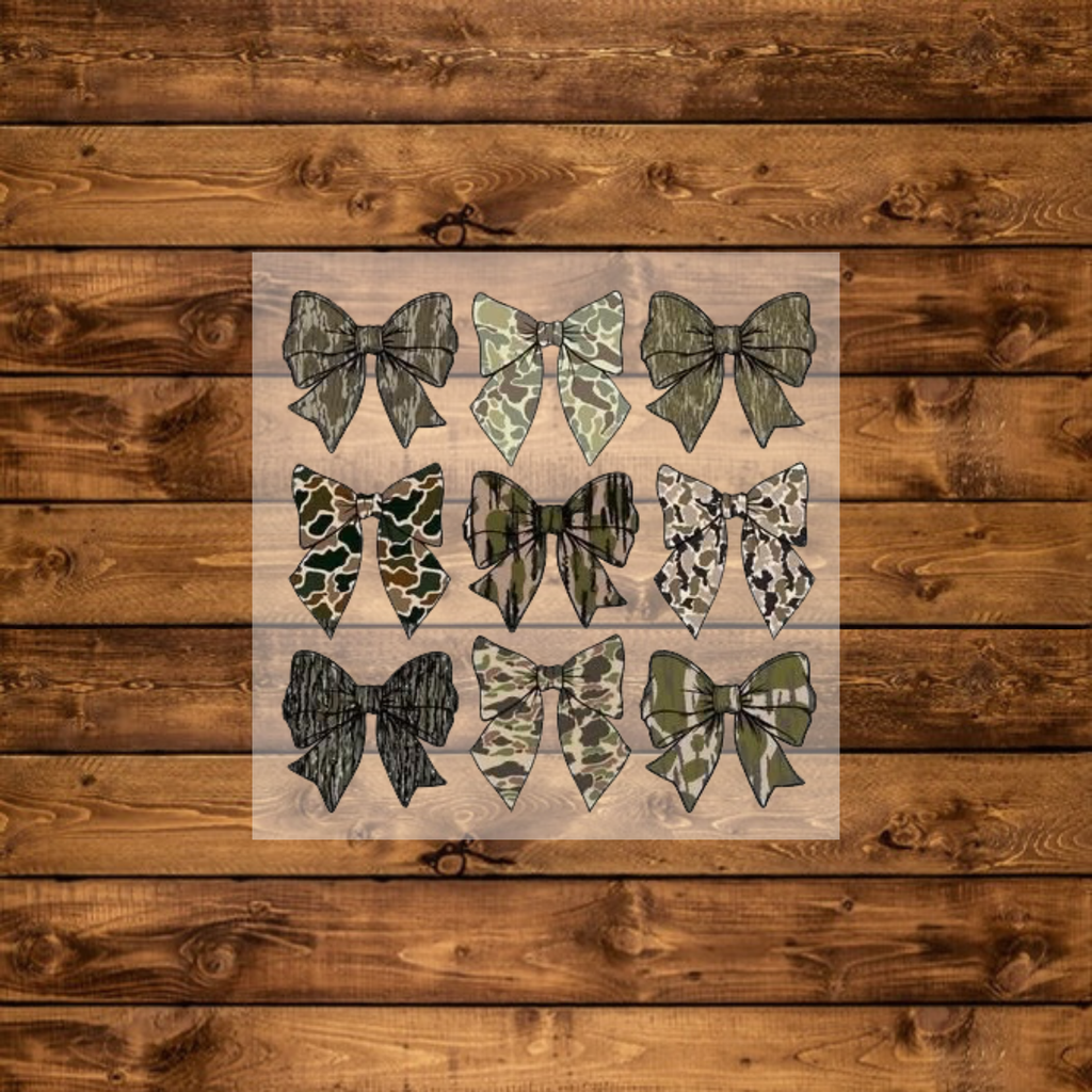 Bows & Camo  - DTF Transfer