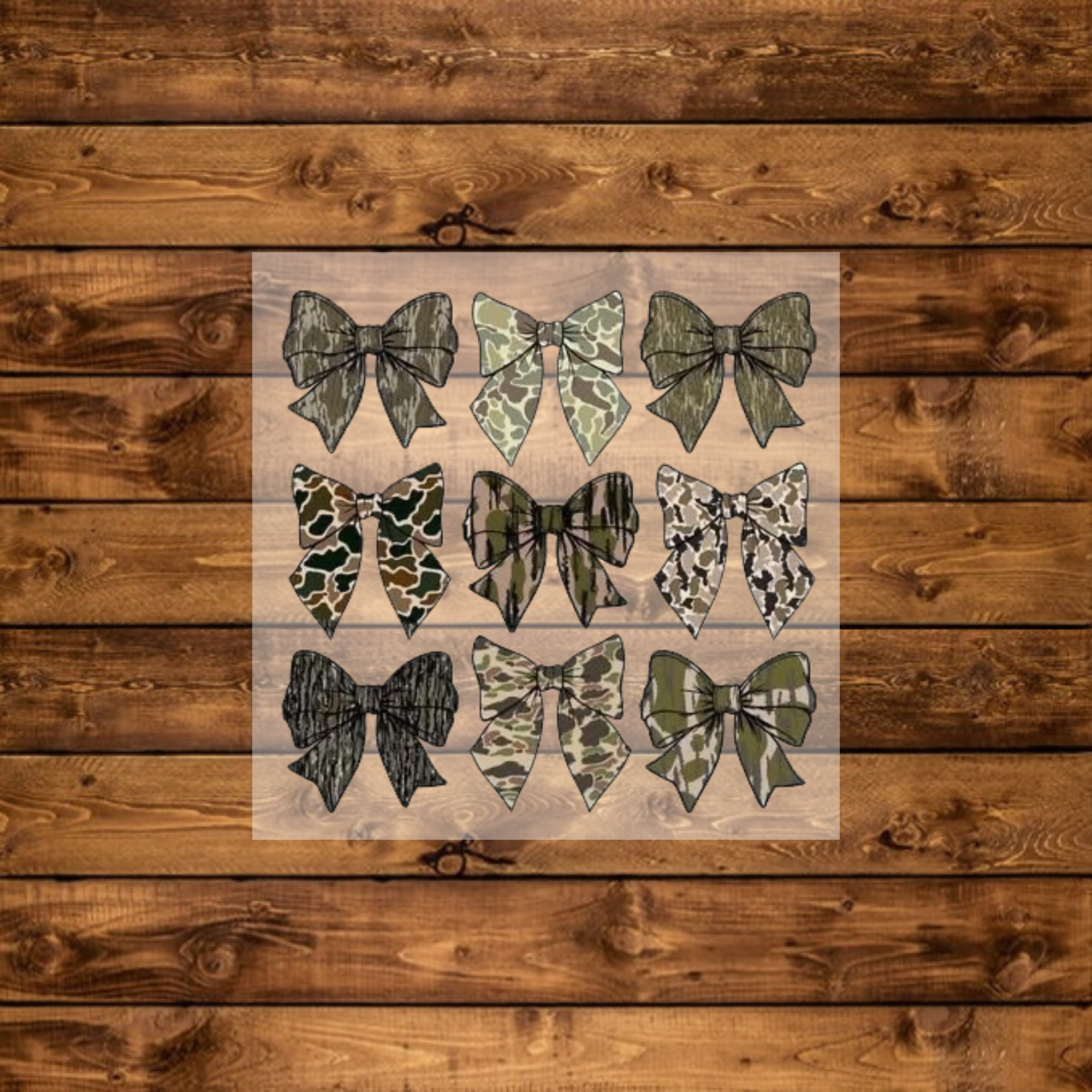 Bows & Camo  - DTF Transfer