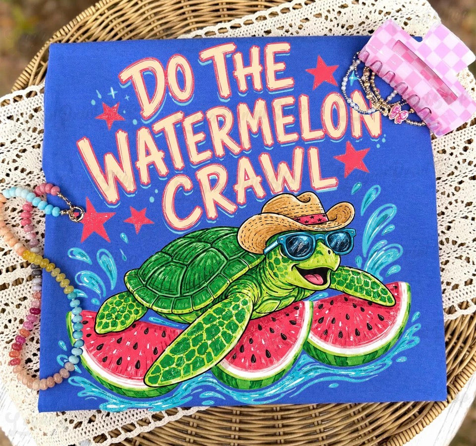 Do The Watermelon Crawl Turtle Graphic Tee