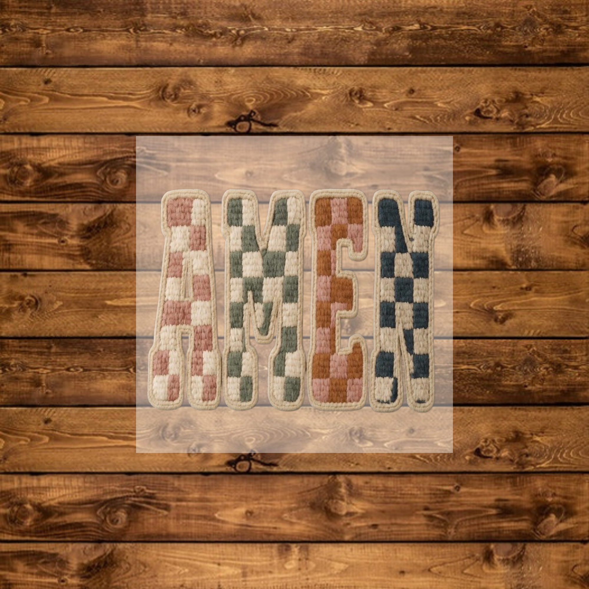 Faux Yarn Amen - DTF Transfer