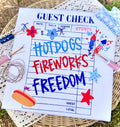 Guest Check Patriotic Graphic Tee