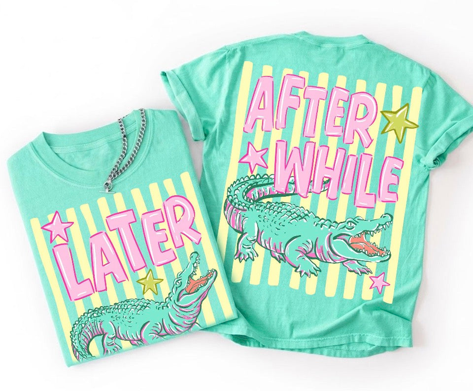 Later Alligator Stripes Graphic Tee