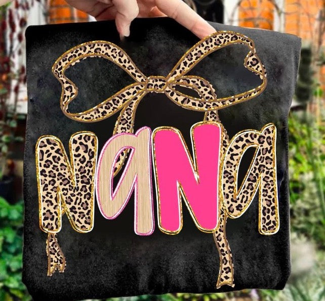 Coquette Bow Nana - Women’s Graphic Tee