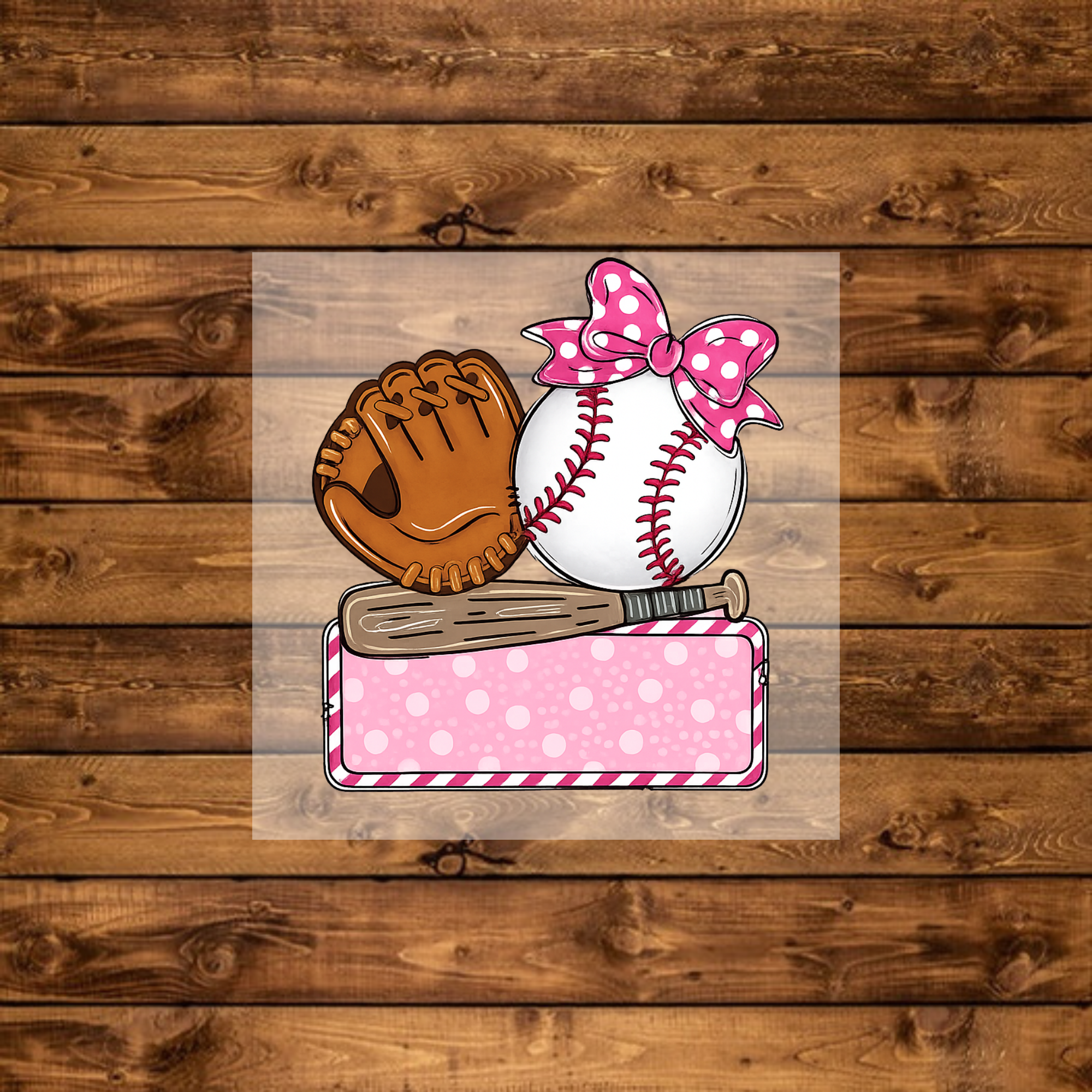 Girls Baseball Custom Name - DTF Transfer
