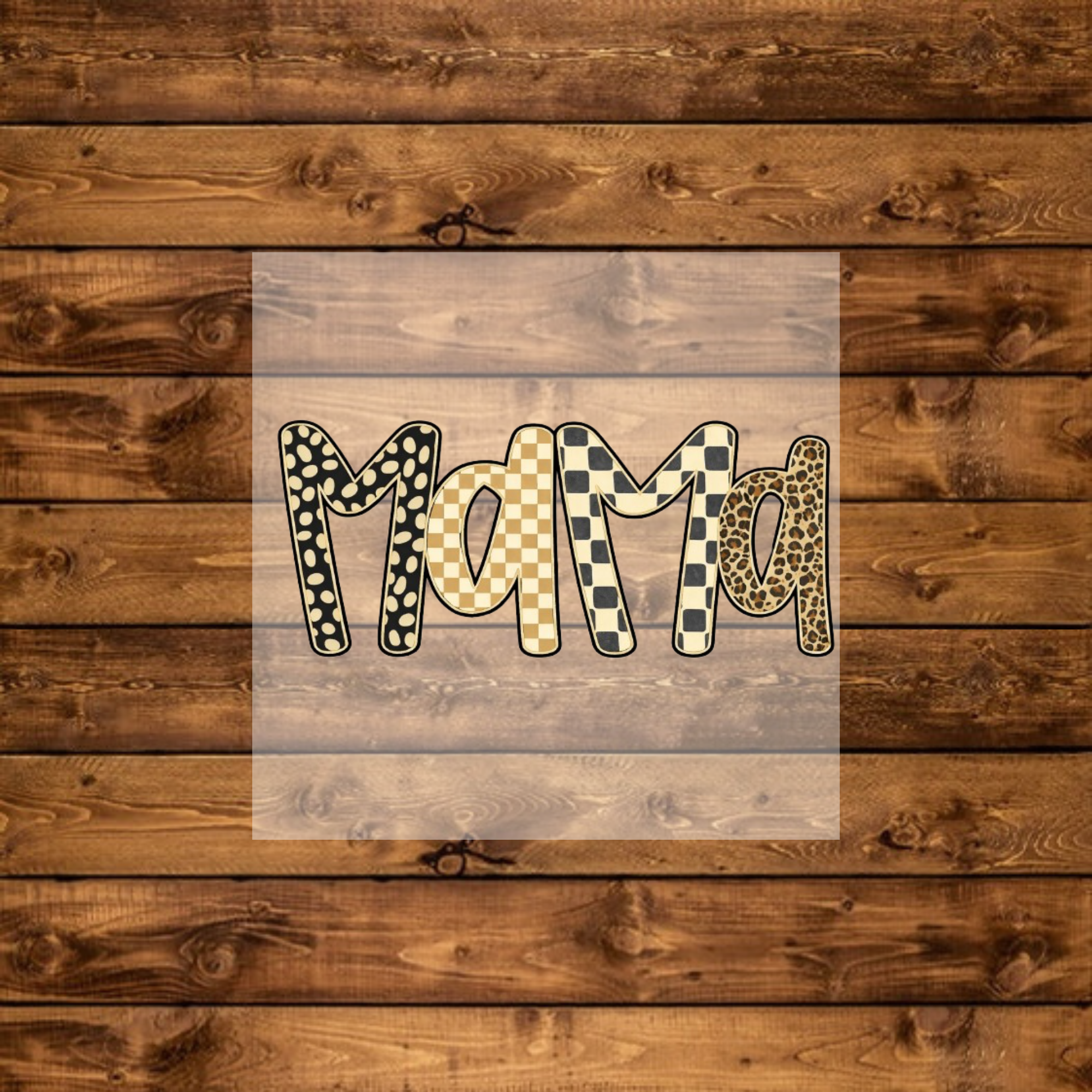Leopard Checkered Mama - DTF Transfer